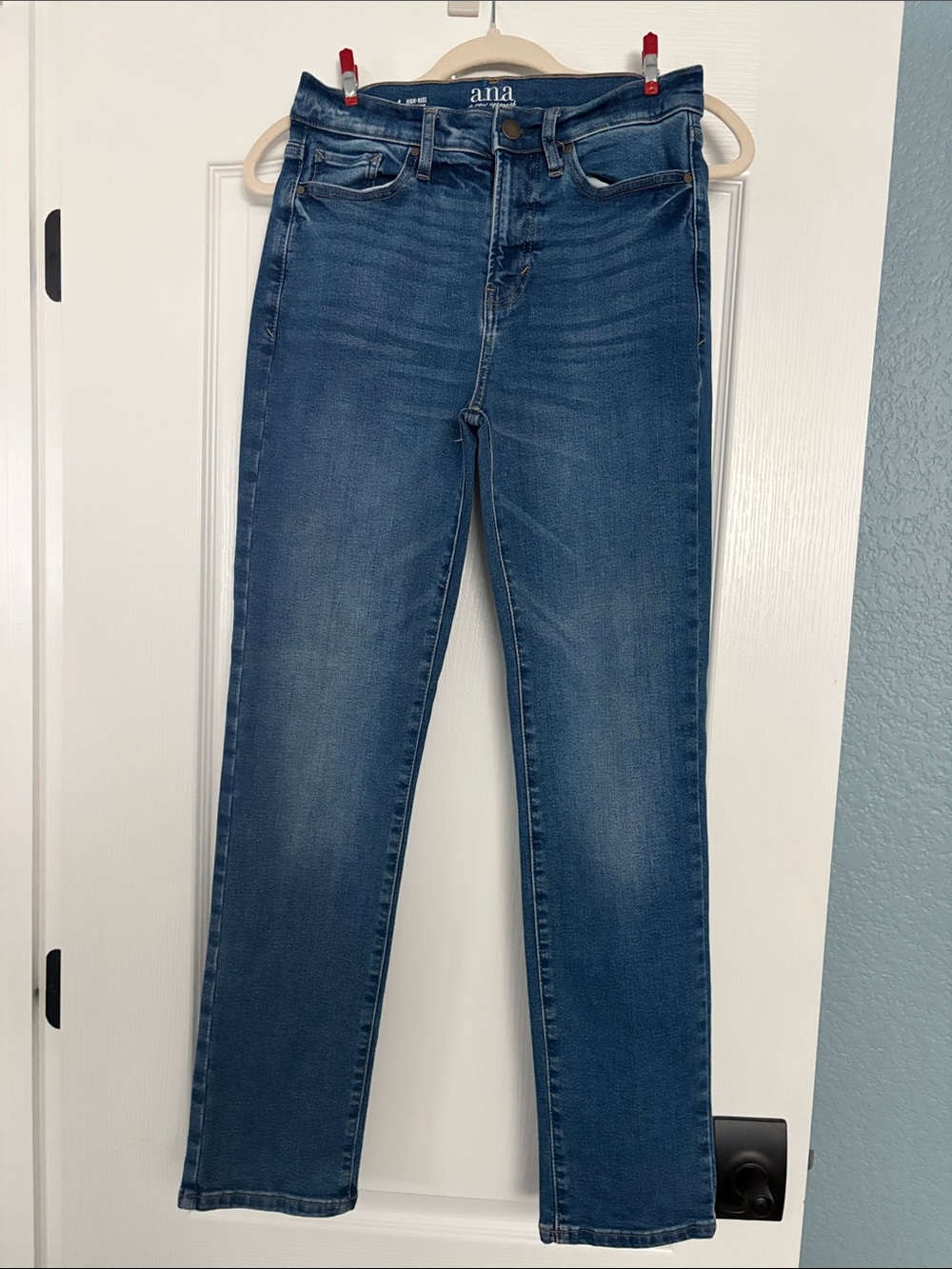 a.n.a Straight Leg Jeans in Medium Blue Wash